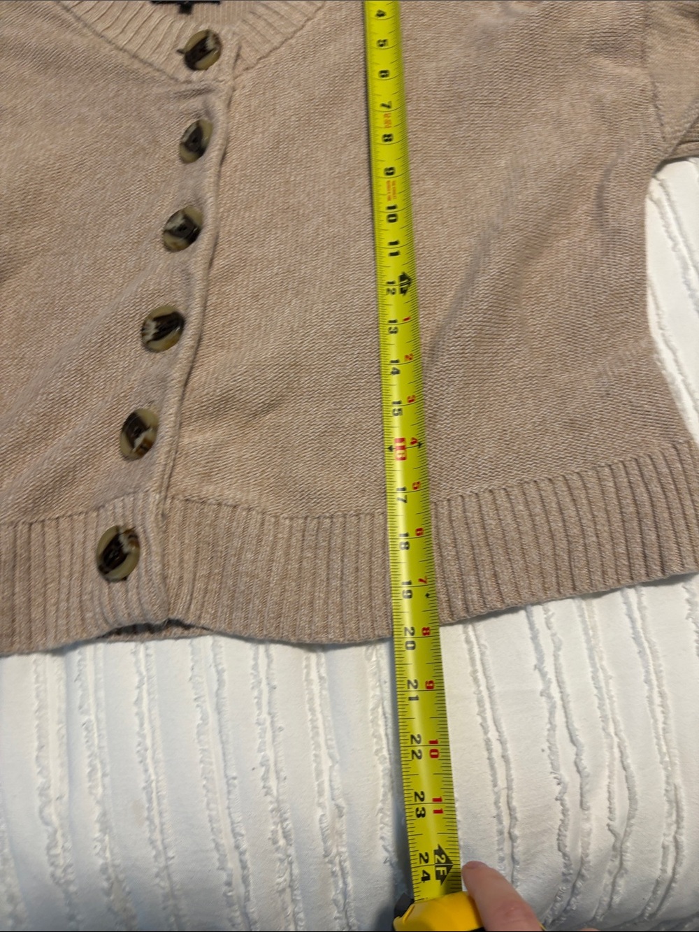 Quince 100% Organic Cotton Button-Front Cropped Cardigan - Picture 4 of 6